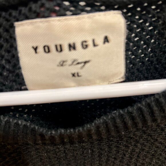 YoungLA 3012 - Drop Shoulder Knit Cut-Off (X-Large/Black) - Picture 5 of 6